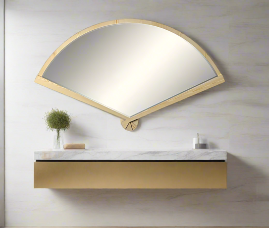 Fan-Shaped Wall Mirror