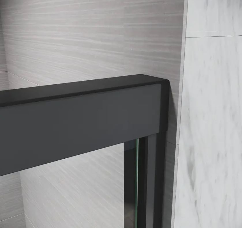 56-60 in. W x 62 in. Matt Black Sliding Glass Tub Door