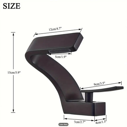 Black Modern Single Hole Bathroom Faucet