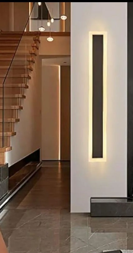 Modern Matt Black LED Strip Wall Light Sconce