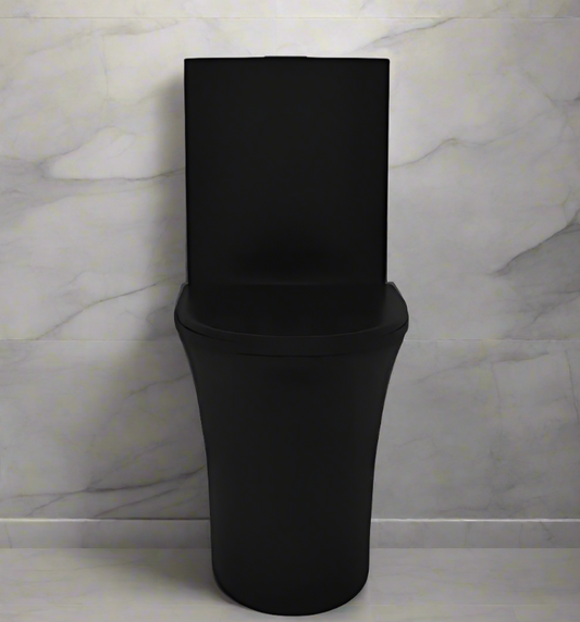 Dual-Flush Elongated Floor Mounted One-Piece Toilet with Glazed Surface (Seat Included)