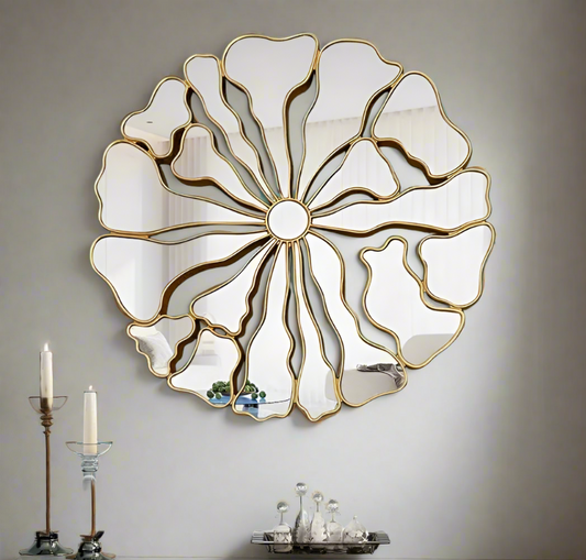 Timeless Round Wall Mirror with Bronze Frame