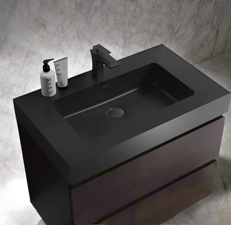 30" & 36"  Walnut Bathroom Vanity with Sink