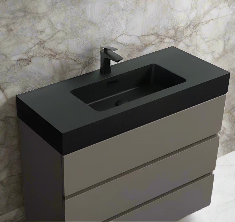 36" Gray Bathroom Vanity with Sink