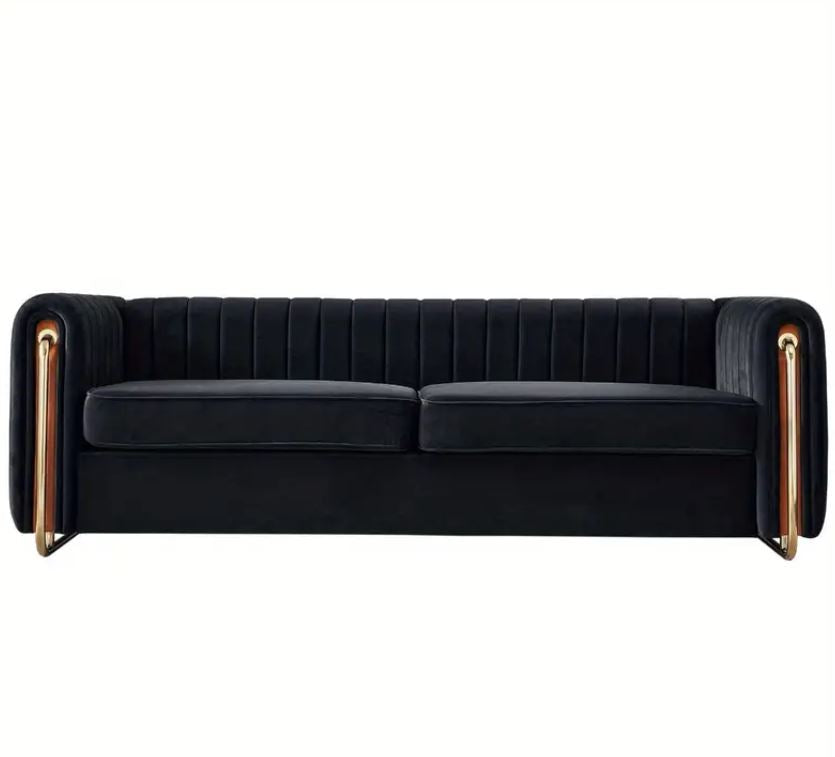 Contemporary Velvet Sofa Couch for Living Room