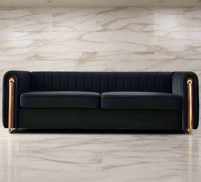 Contemporary Velvet Sofa Couch for Living Room