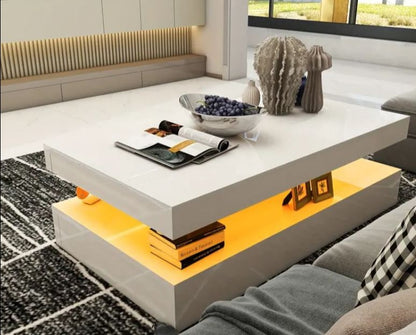 Modern LED Coffee Table with Remote Control