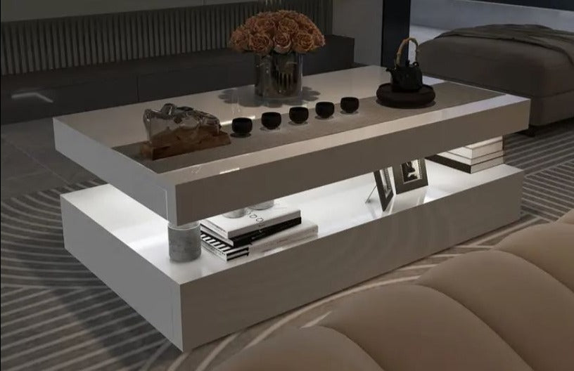 Modern LED Coffee Table with Remote Control