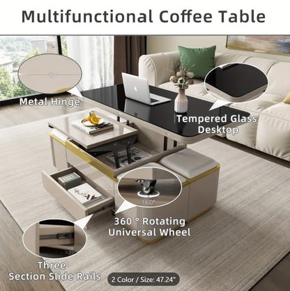 Unique Pull Out Lift Top Coffee Table