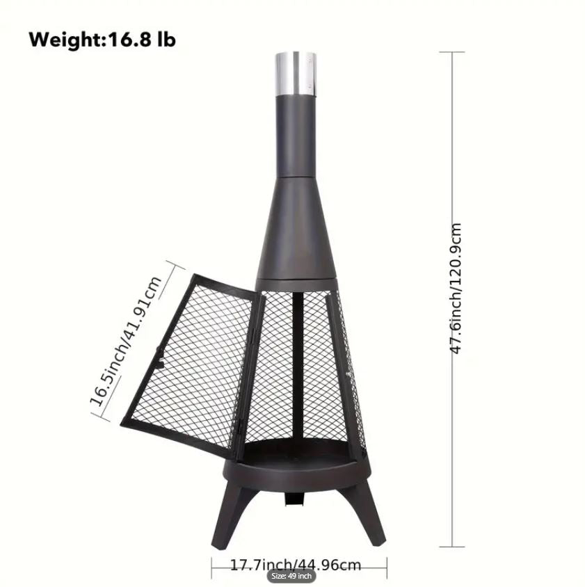 Modern Portable Outdoor Fireplace 47 Inch