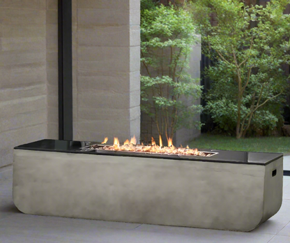 Modern Outdoor Patio Concrete Fire Table-Gas Burning