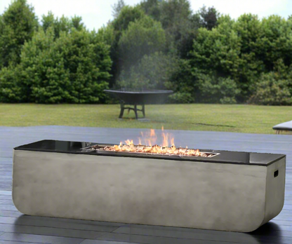 Modern Outdoor Patio Concrete Fire Table-Gas Burning