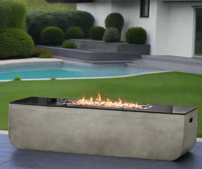 Modern Outdoor Patio Concrete Fire Table-Gas Burning