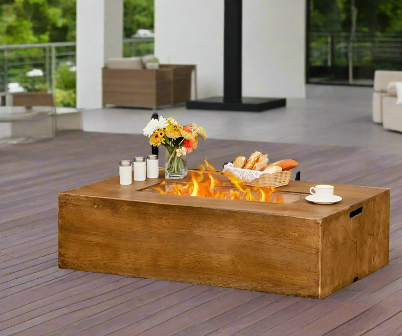 48 x 27-inch Outdoor Gas Fire Pit Table