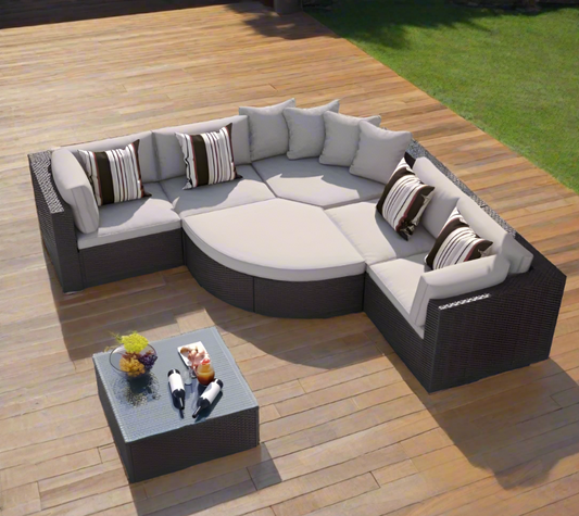 7-Piece Outdoor Wicker Sofa Set