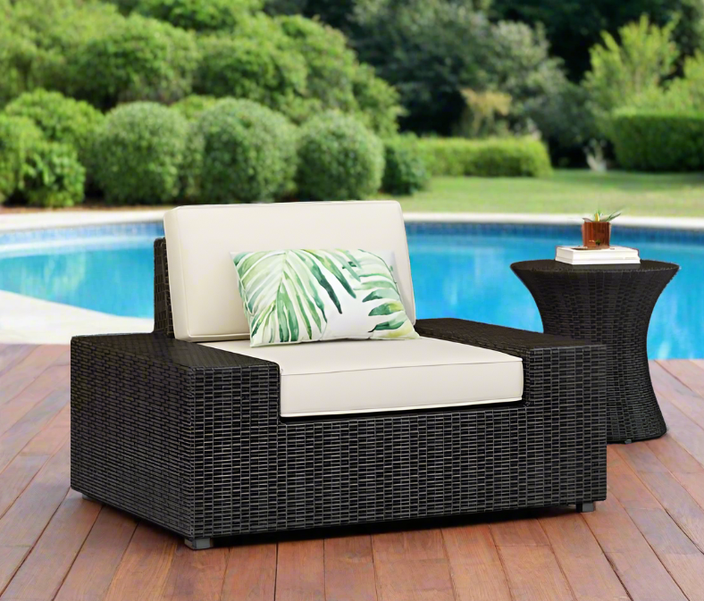 Outdoor Patio Club Modern Rattan Widening Chair Set