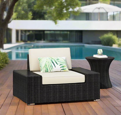 Outdoor Patio Club Modern Rattan Widening Chair Set