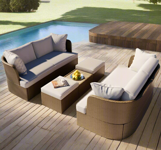 5-Piece Customizable Outdoor Patio Furniture Set