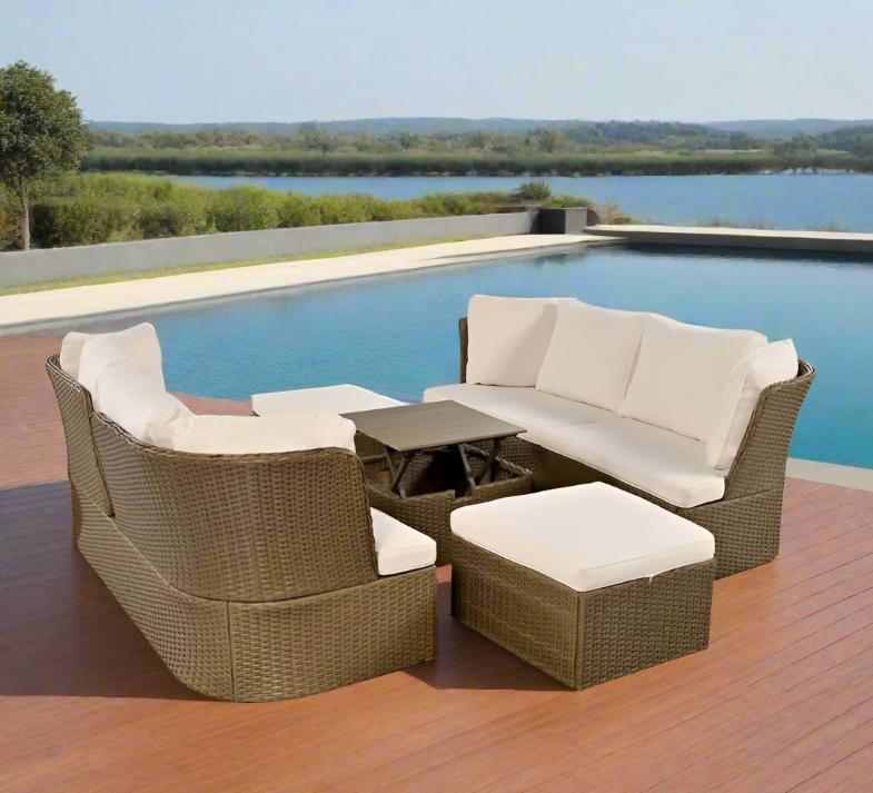 5-Piece Customizable Outdoor Patio Furniture Set