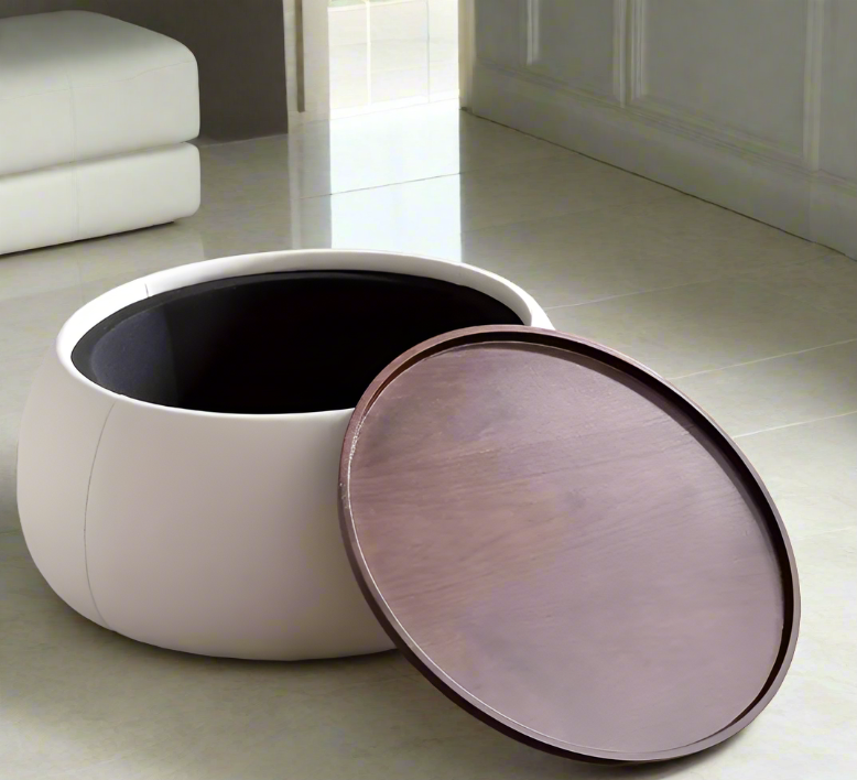 Small Round Organizer Storage Coffee Table