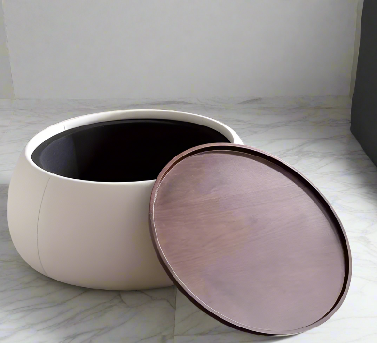 Small Round Organizer Storage Coffee Table