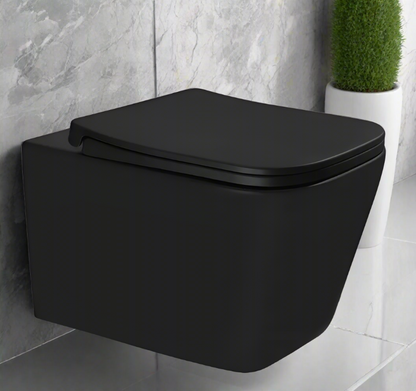 Modern Square Wall Mounted Toilet Bowl Without Tank