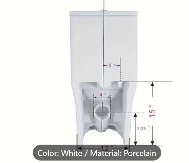 Rear Outlet One Piece Toilet