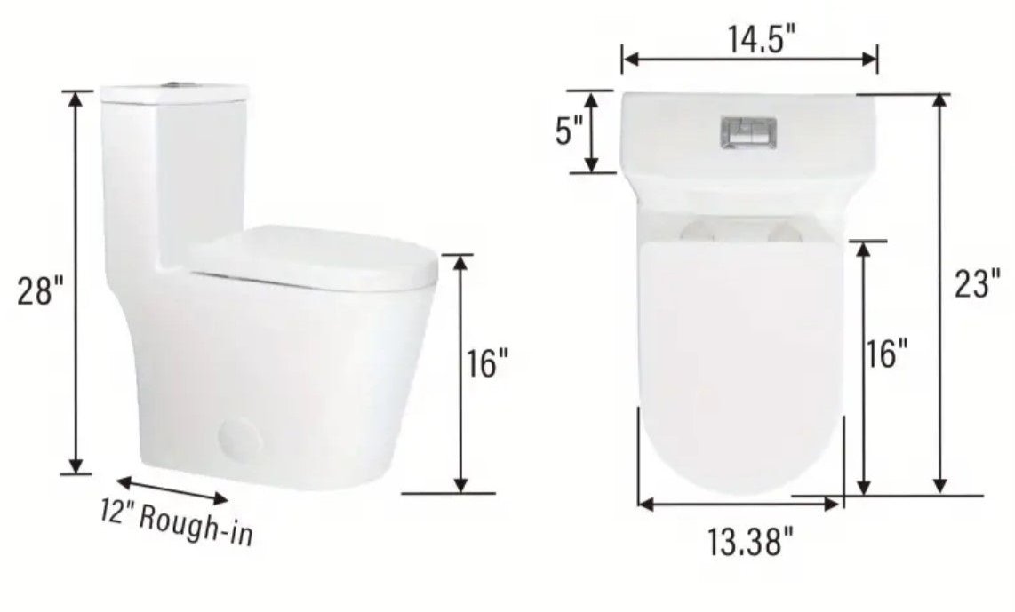 3 Inch Small Compact One Piece Toilet